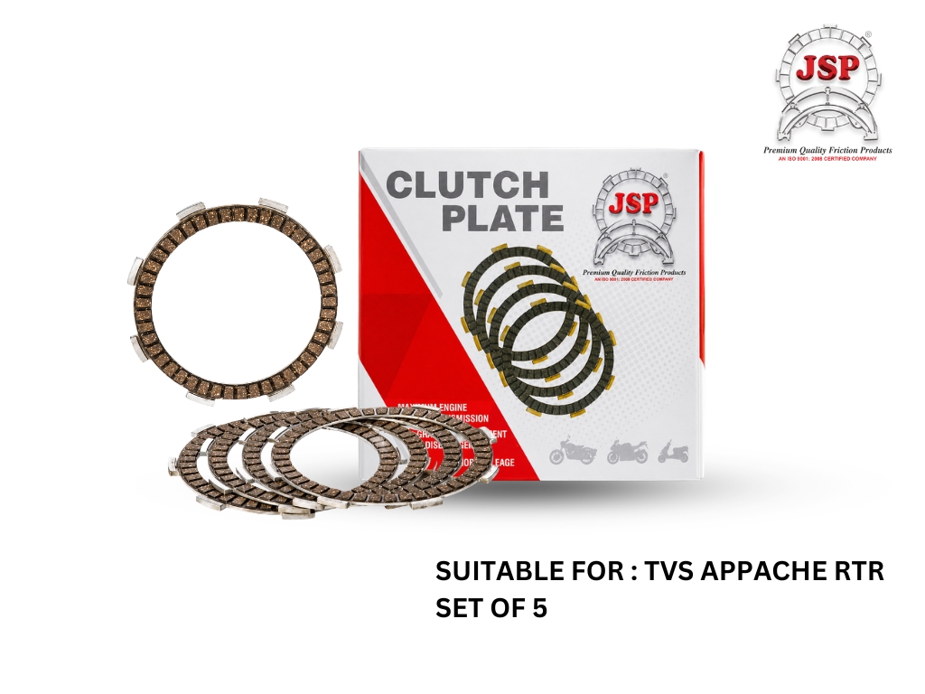 Tvs Apache Rtr Clutch Plate Set Of 5 Pieces - Compatible With: Motorcycle