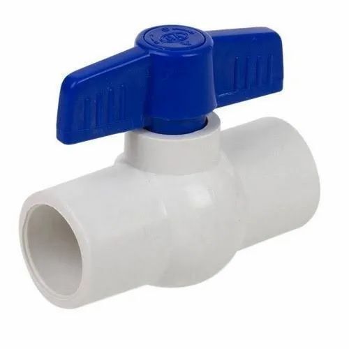 White And Blue Plastic Ball Valve