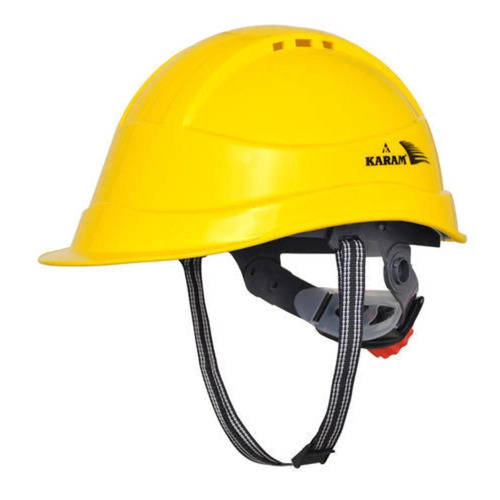 White Ratchet Type Safety Helmet