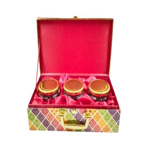 3 Jar Pink Dry Fruit Box