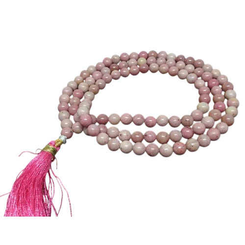 8 Mm Rhodochrosite Japa Mala 109 Beads For Reiki & Chakra Healing