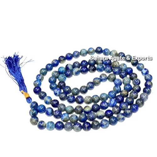 Lapis Lazuli 109 Beads Natural Gemstone Jap Mala - Beads Colour: Blue