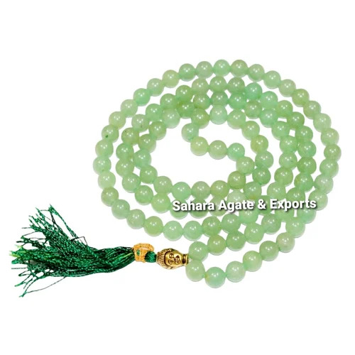 Light Green Natural Lava Stone Mala 109 Beads