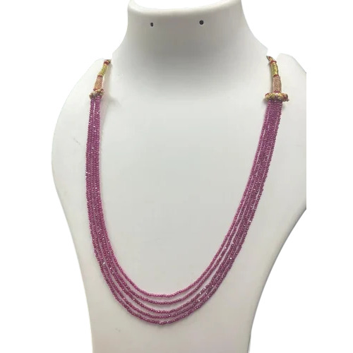 Pink Ruby Beads Mala