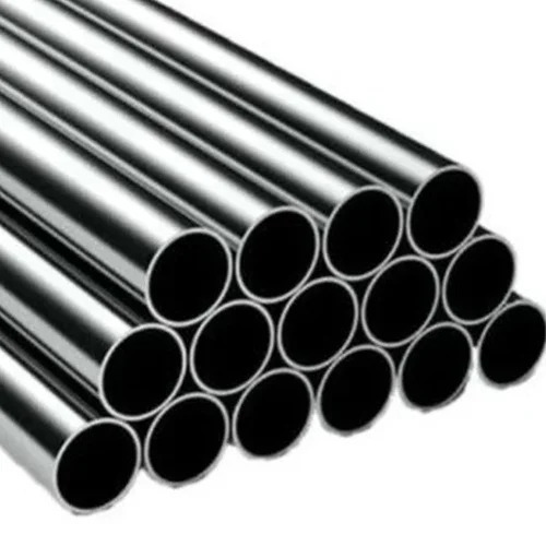 Silver Stainless Steel Round Pipe - Features: Durable