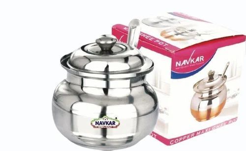 250ml Stainless Steel Ghee Pot With Spoon