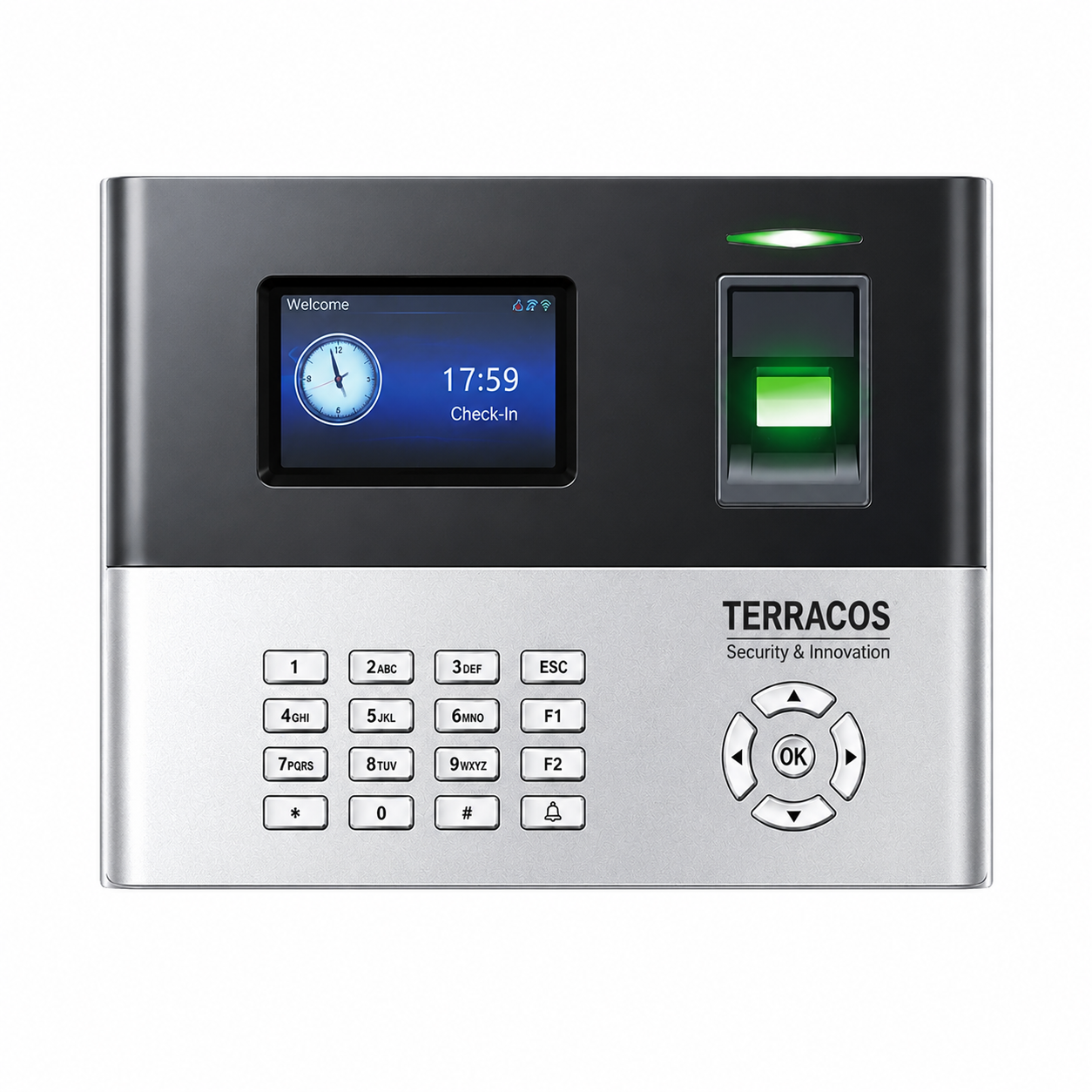 Biometric Access Controller For Fingerprint, Card & Pin - Color: Gray