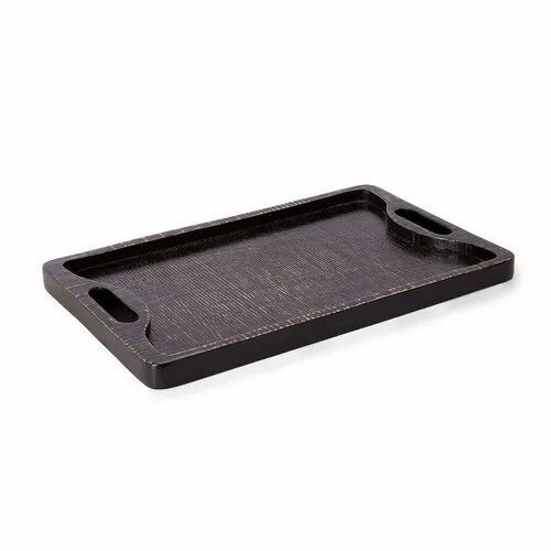 Black Wooden Serving Tray