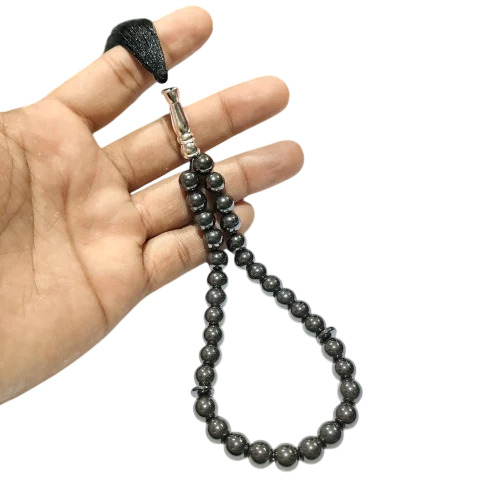 Hematite 8 Mm Mala In 33 Beads - Beads Colour: Black