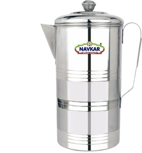 Light Weight Stainless Steel Water Jug - 2 Ltr, Silver, Mirror Finish | Durable, Rust-Proof, Heat Resistant
