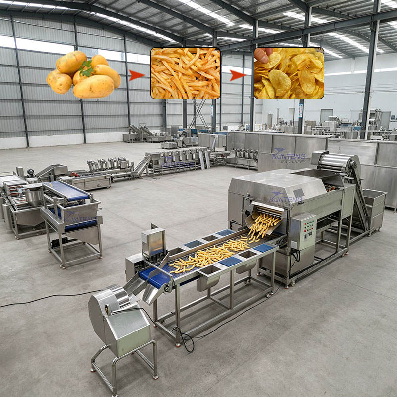 Potato Chips Maker Frozen Half Fried French Fries Complete Frying Processing Line - Capacity: Customizable Kg/Hr