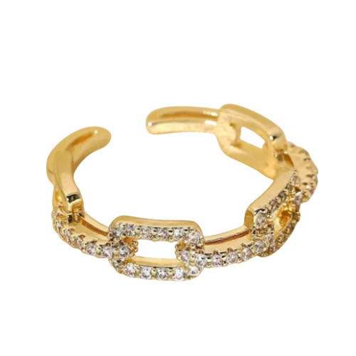 Devote Stainless Steel Classic Golden रिंग