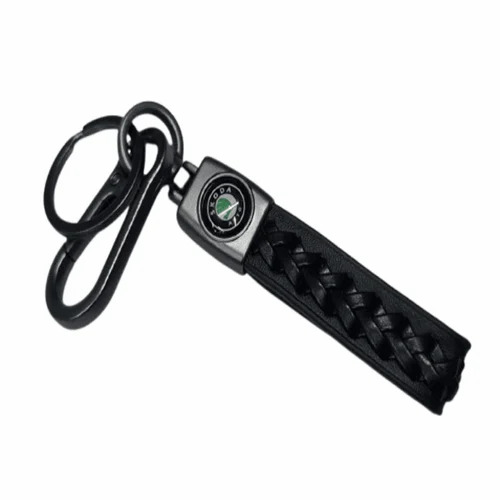 Black Leather Keychains