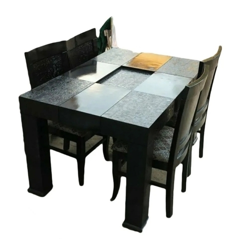Black Residential Dinning Table Set