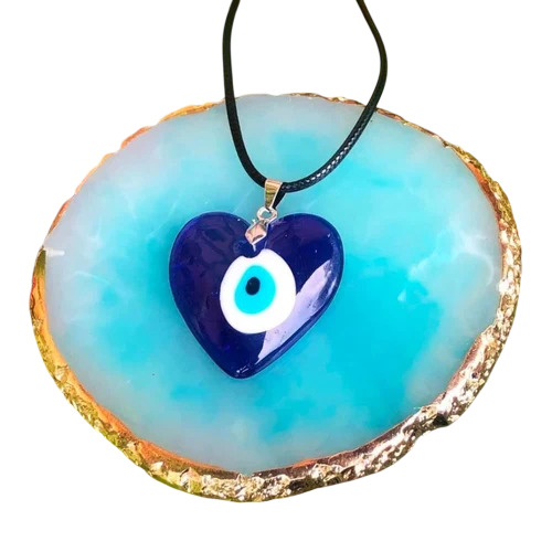 Heart Shape Evil Eye Protection Pendant