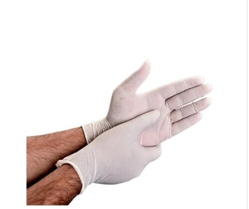 Latex Examination Gloves - Color: White
