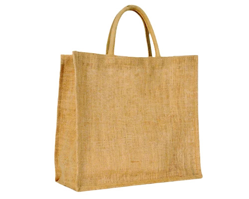 Natural Brown Jute Bags - Durable Square Shape, Multiple Colors, Customized Design, Hand Length Handle, Eco Friendly