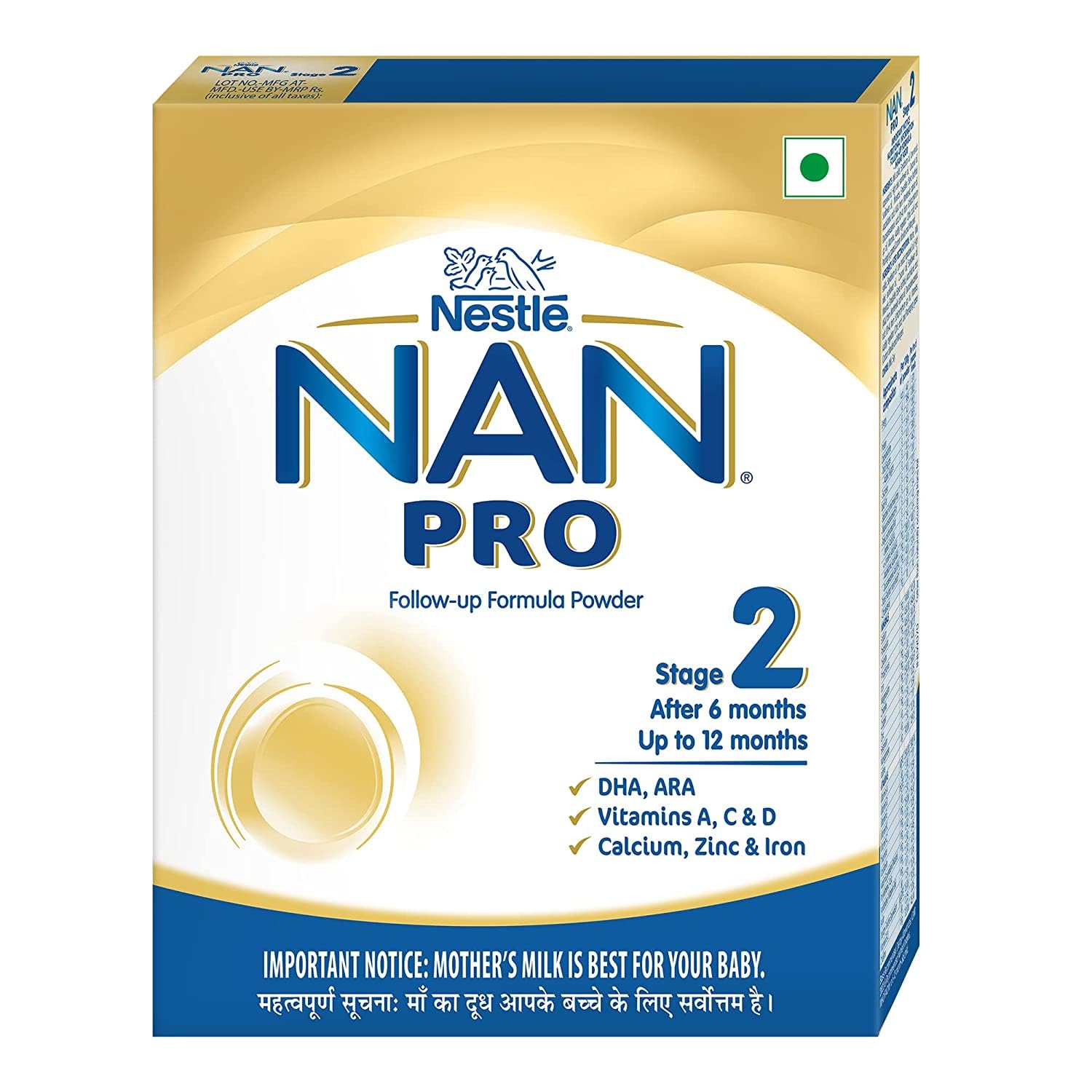 Nestle Nan Pro 2 Followup Formula Milk Powder 400G - Age Group: Adults