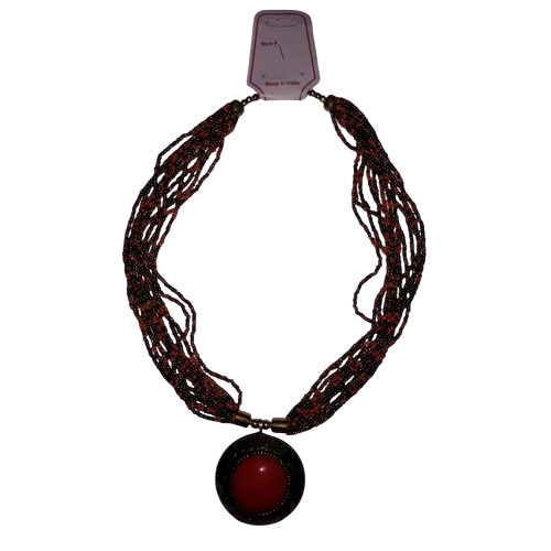 Red Glass Beads Necklace