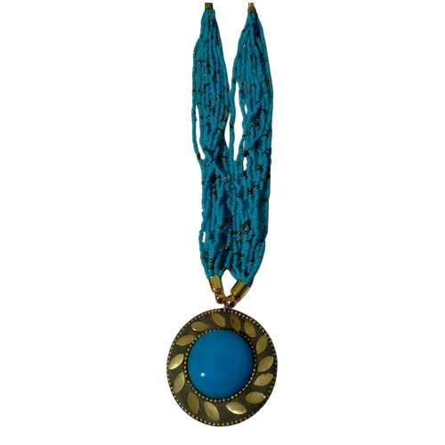 Sky Blue Glass Beads Pendant