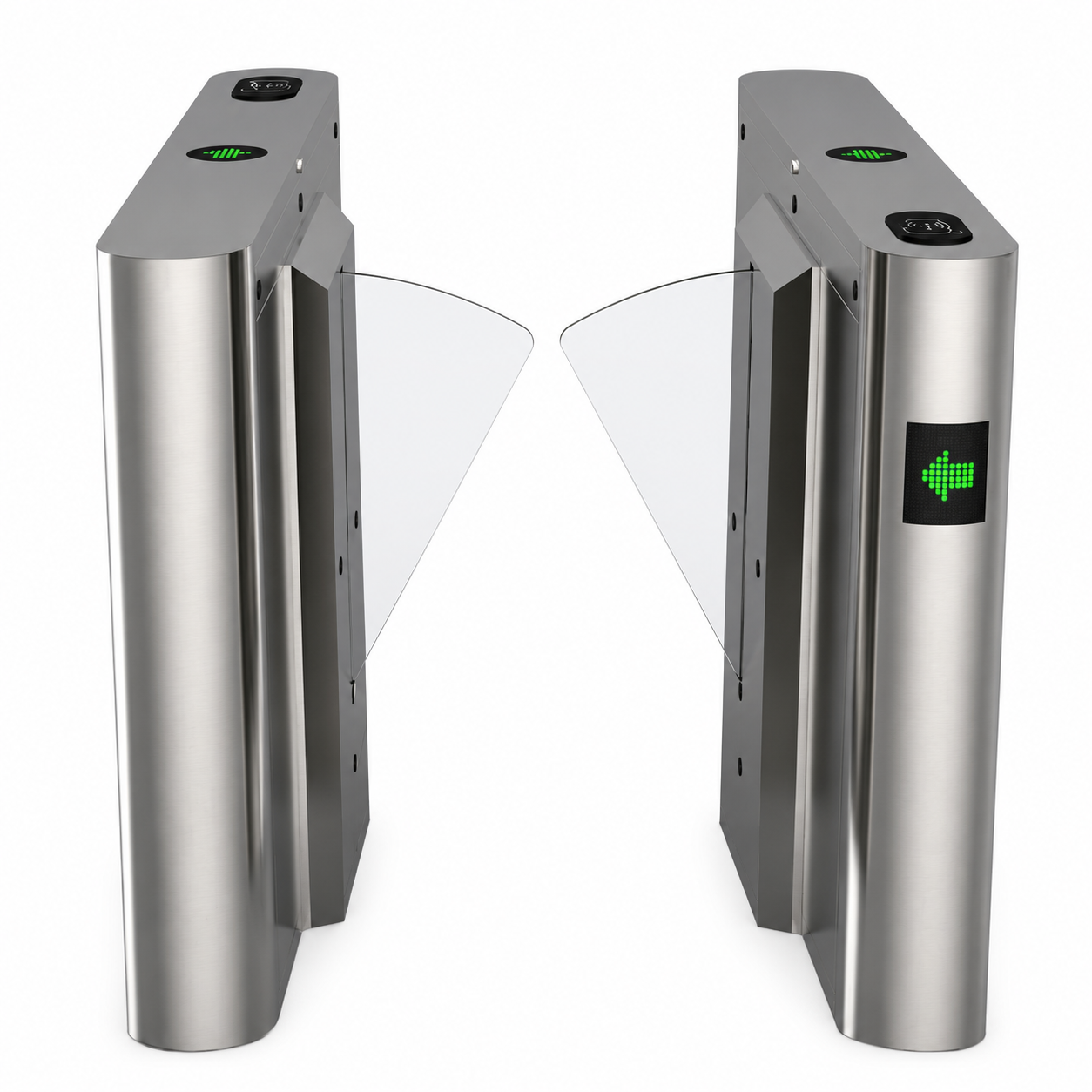 Tc-Y1000 Single Lane Flap Barrier - Color: Gray
