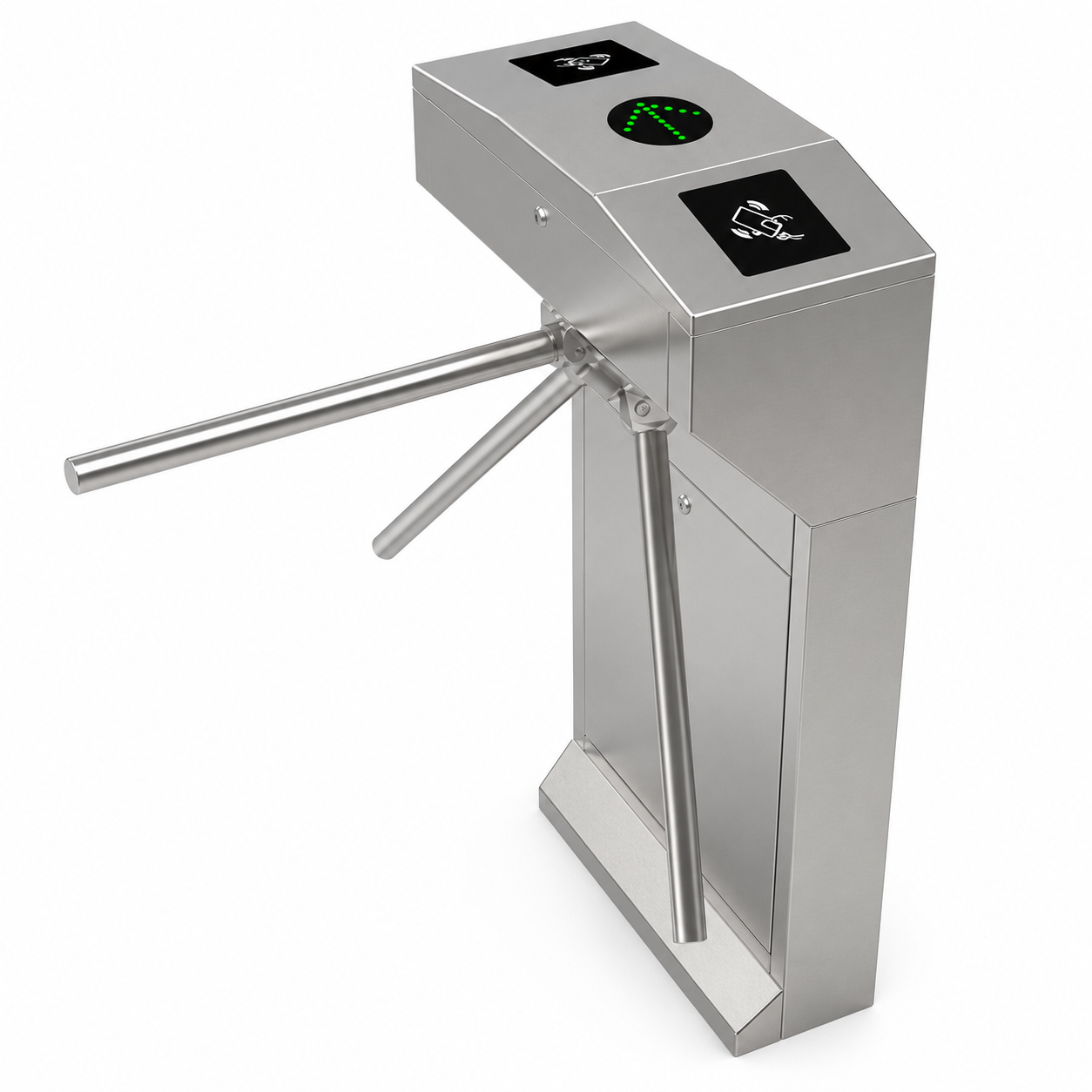 Terracos Qr Card Tripod Turnstile - Color: Silver
