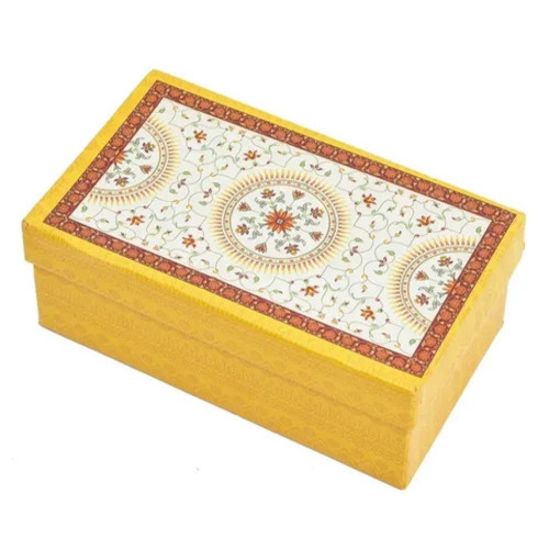 Yellow 2 Partition Sweet Box - Color: Multicolor