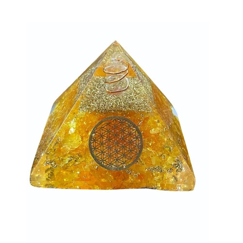 Yellow Onex Citrine Stone Pyramid