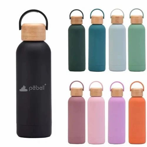 500ml Multi Color Stainless Steel Bottle - SS 304 Double Wall, Leak-Proof, Lightweight, Glossy Finish