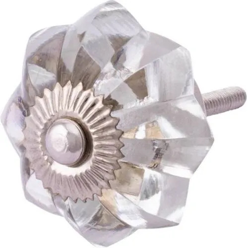 Diamond Cut Glass Door Knobs