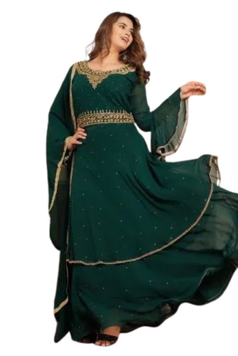 Green Color Kurti And Sharara Set - Design: Standard