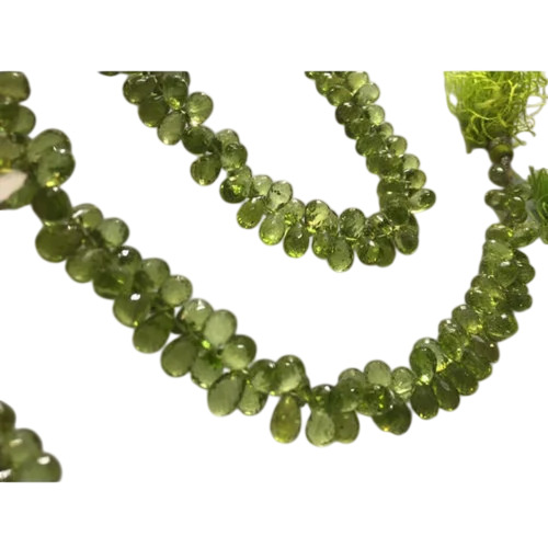 Peridot Micro Faceted Oval Gemstone Beads