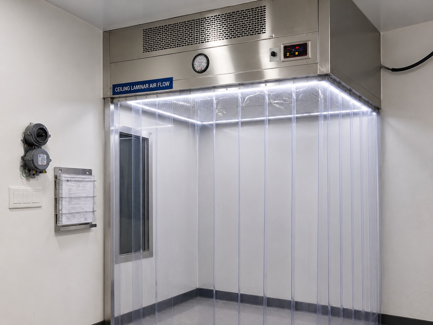Stainless Steel Ceiling Laminar Airflow (Claf) - Color: Silver