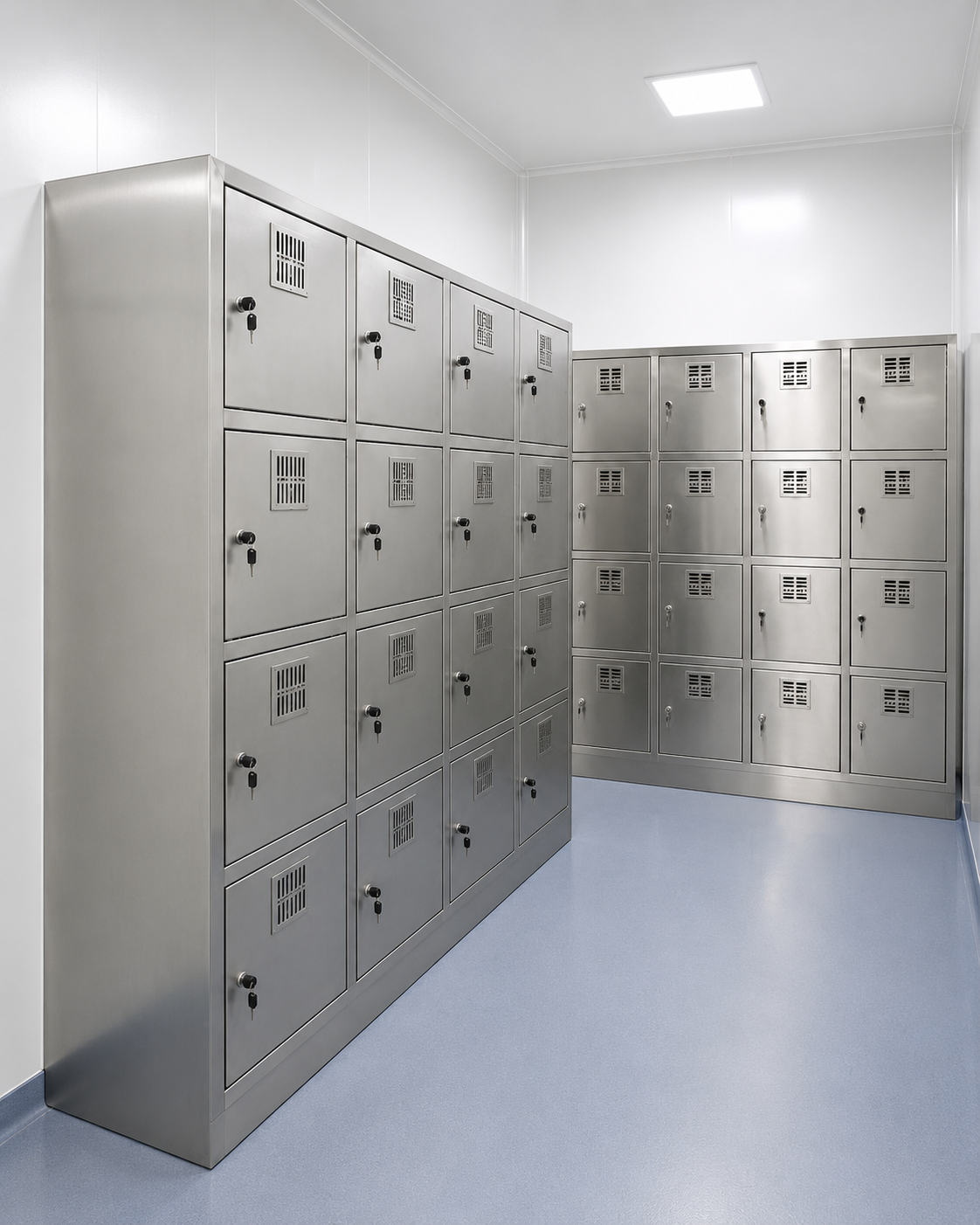 Terracos Clean Room Lockers - Artwork: Machine Made