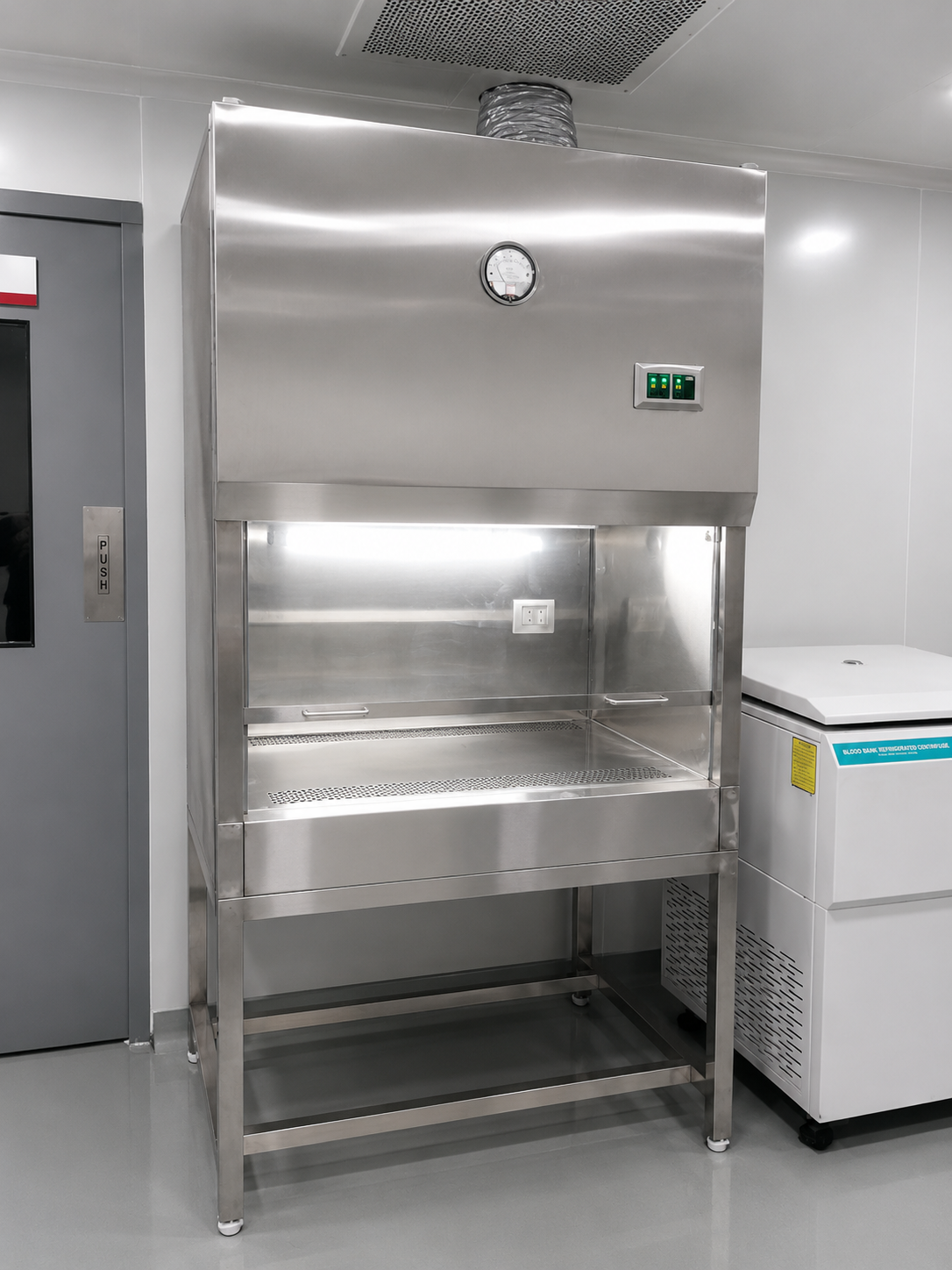 Vertical Biosafety Cabinet - Color: Silver
