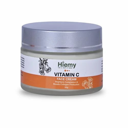 Vitamin C Face Cream - 100 ml White Jar, Unisex Day Cream | Anti-Wrinkles, Herbal Extracts, Beauty Oils