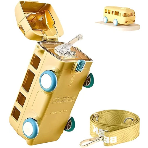 Cute Portable Bus Water Bottle