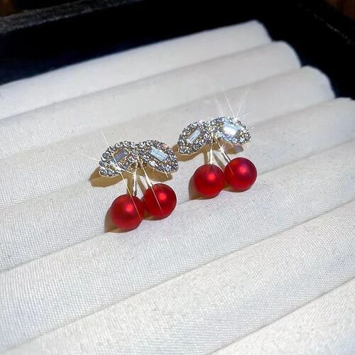 Korean Trendy Cherry Earrings