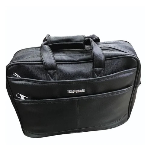 Polo Class Black Leather Laptop Bags