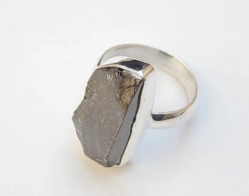 Rough Shungite Gemstone 925 Sterling Silver Rings