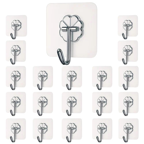 Waterproof Transparent Sticky No Drill Wall Hook Hanger