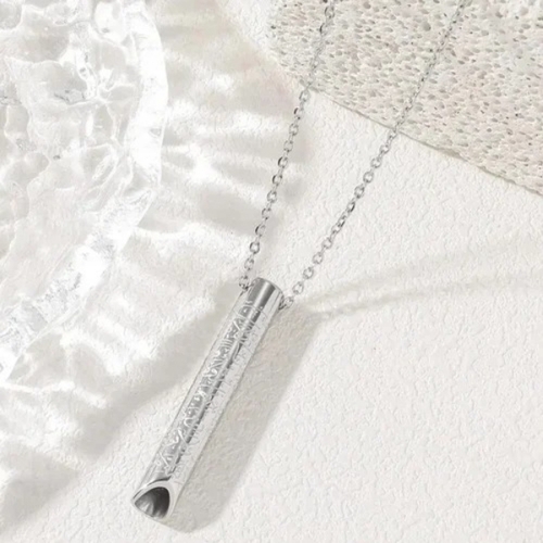Whistle Stress Relief Meditation Pendant Necklace