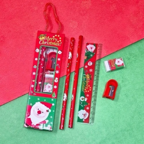 Xmas Stationery set Pencil scale eraser sharpner