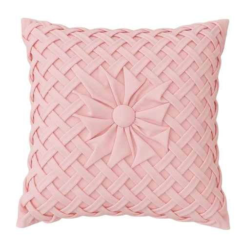 Pink Color Cotton Sofa Cushion