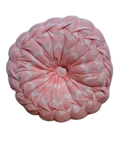 Pink Color Round Sofa Cushion