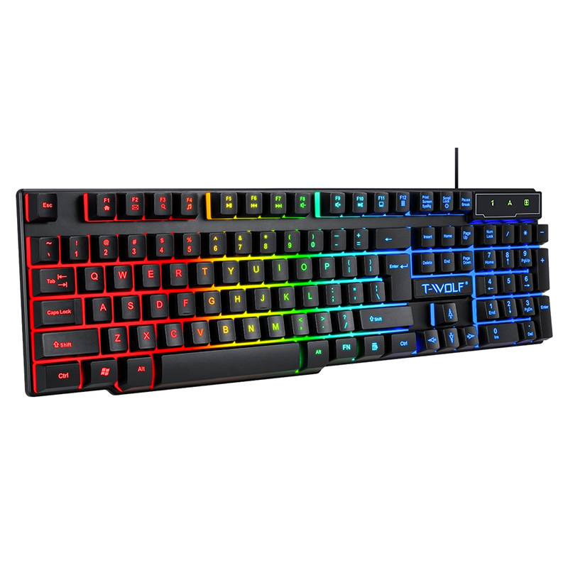 T-Wolf T20 Gaming Keyboard With Wired Illumination - Application: Computer