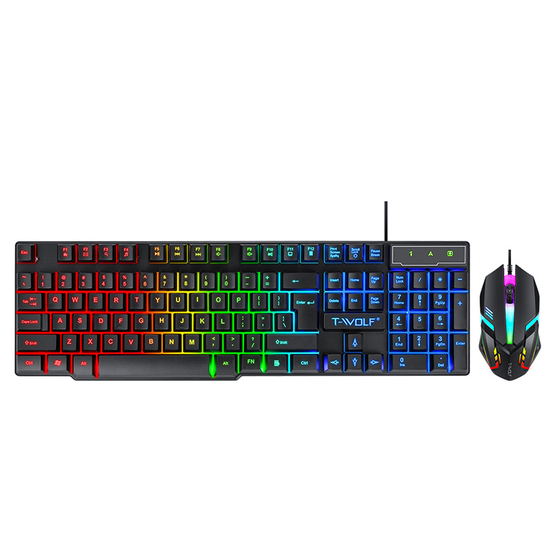 T-Wolf Tf200 Gaming Keyboard And Gaming Mouse Set With Wired Usb Light Up - Application: Computer
