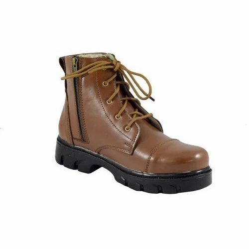 Men Brown Ankle Leather Boot