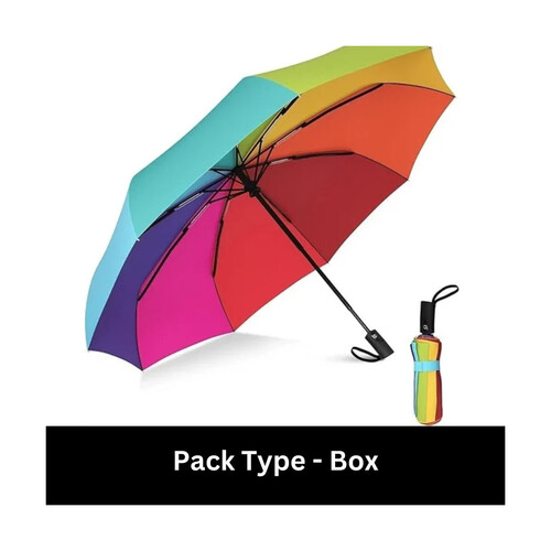 Polyester Rainbow Colour Umbrella
