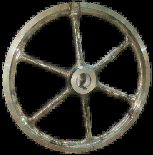 Silver Cast Iron Round Crane Pulley